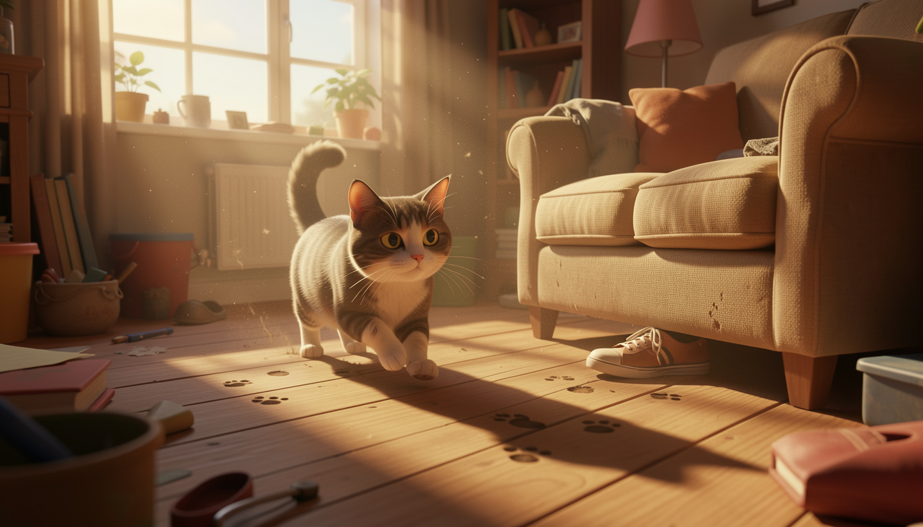 Kayıp Ayakkabının Peşindeki Cesur Kedi